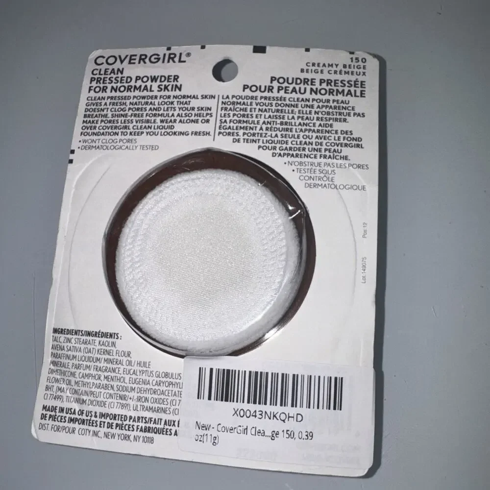 CoverGirl Clean Pressed Powder 150 Creamy Beige Normal Skin 0.39 Oz New Sealed
